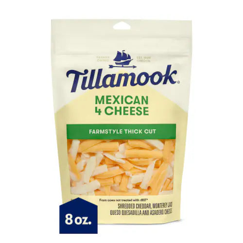 Tillamook Mexican 4 Cheese Thick Cut Shredded Cheese 8 oz