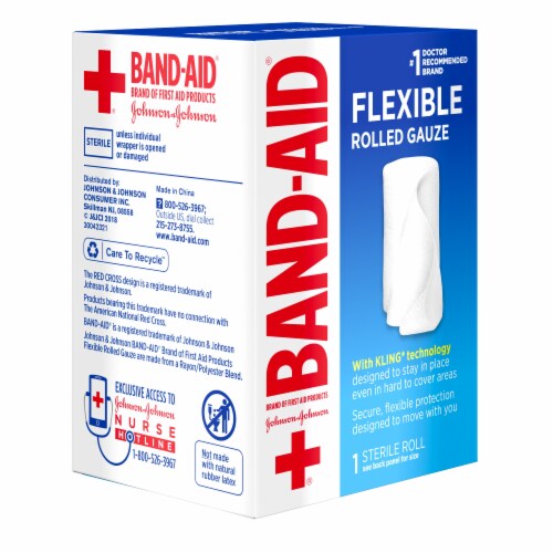 Band Aid Flexible Rolled Gauze 2" x 2.5 yd