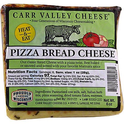 Carr Valley Pizza Bread Cheese 6 oz