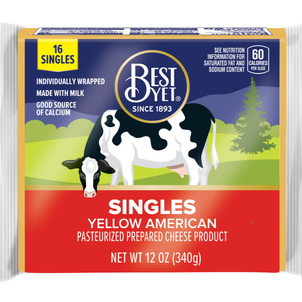 Best Yet Yellow American Cheese Singles 12 oz