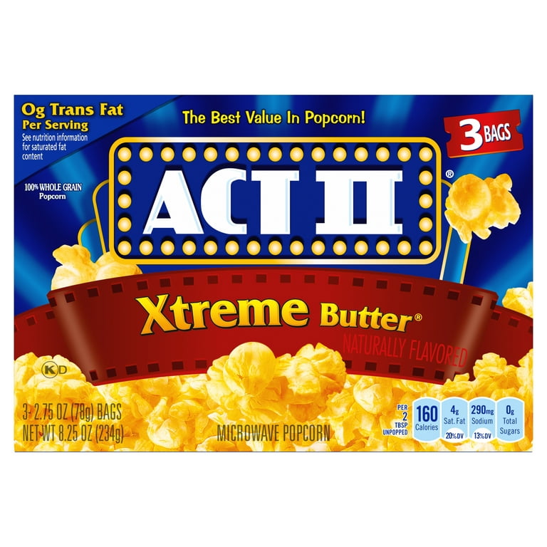 Act II Microwave Popcorn Xtreme Butter 3 ct