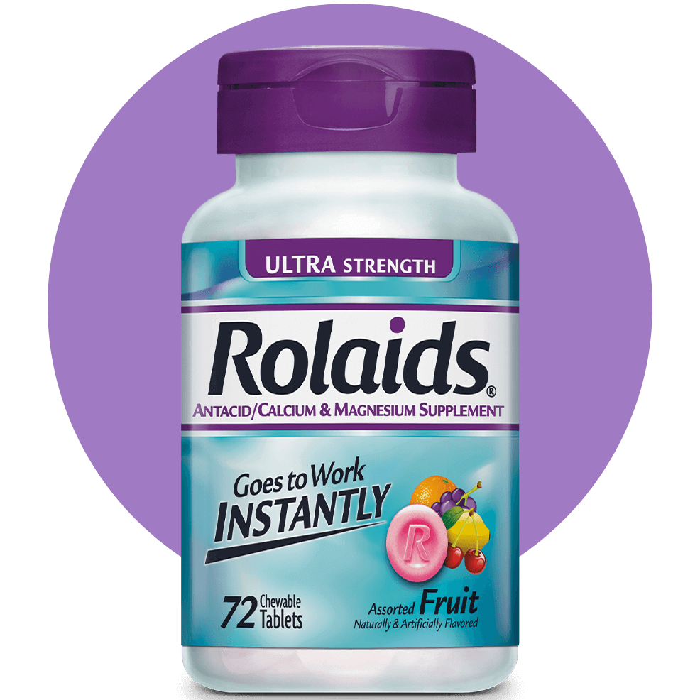 Rolaids Ultra Strength Antacid Tablets Assorted Fruit  72 ct