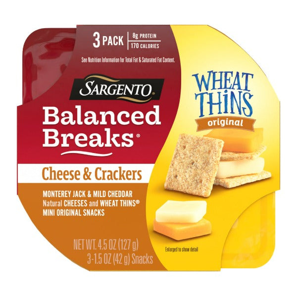 Sargento Balanced Breaks Monterey Jack Cheddar & Wheat thins 4.5 oz