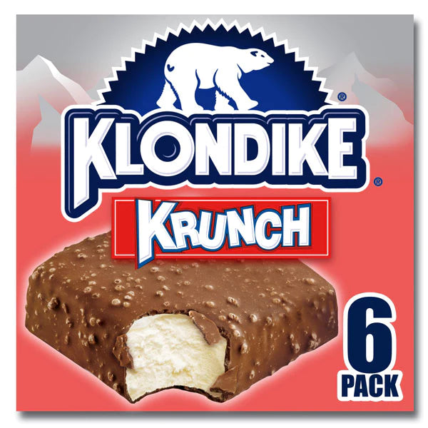 Klondike Krunch Ice Cream Bars 6 ct