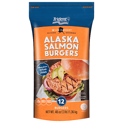 Wild Caught Alaska Salmon Burgers 12 ct