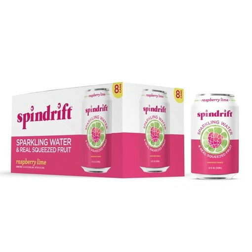 Spindrift Sparkling Water & Real Squeezed Fruit Raspberry Lime 12 oz 8 ct