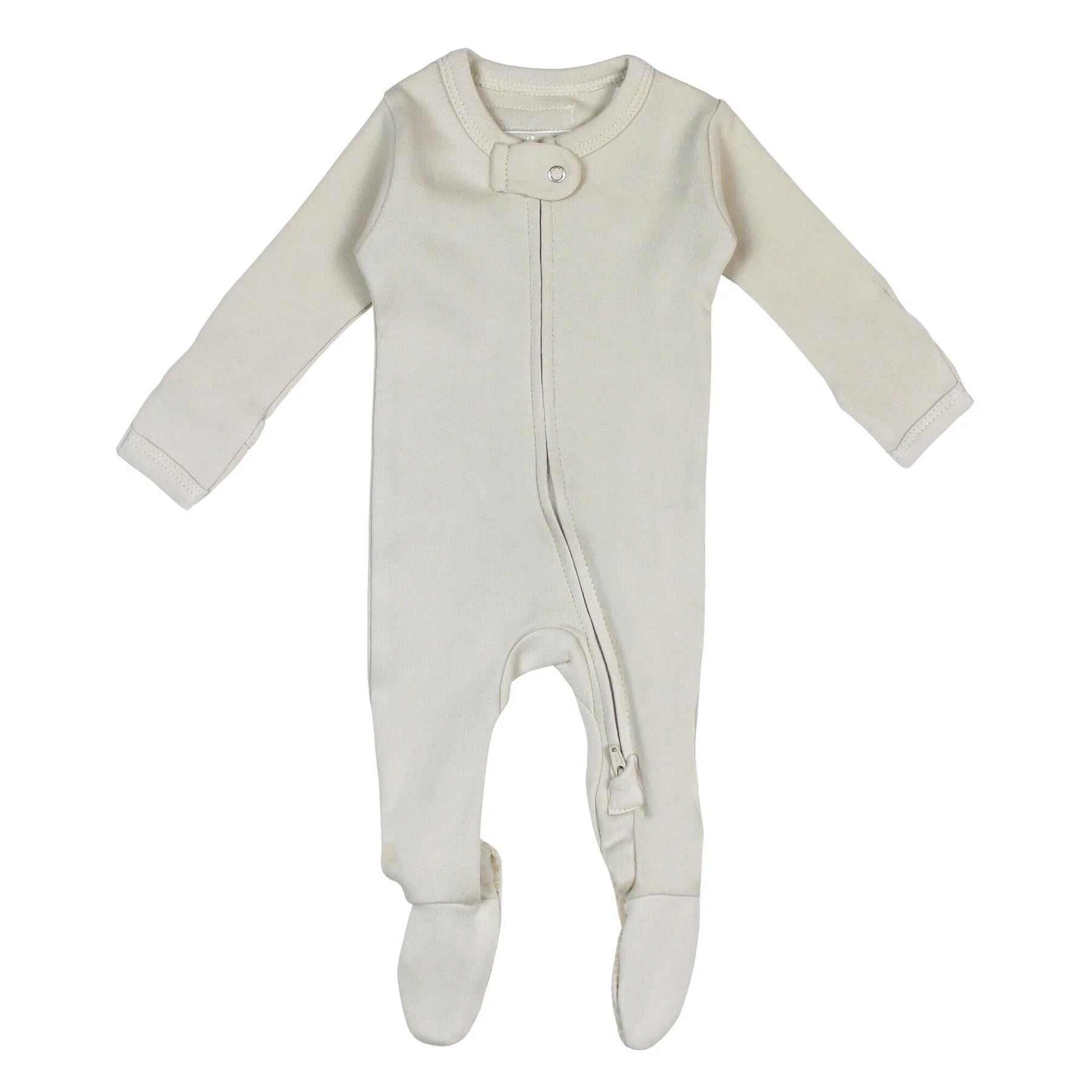 L'oved Baby Beige Zipper Sleeper 9-12 Months
