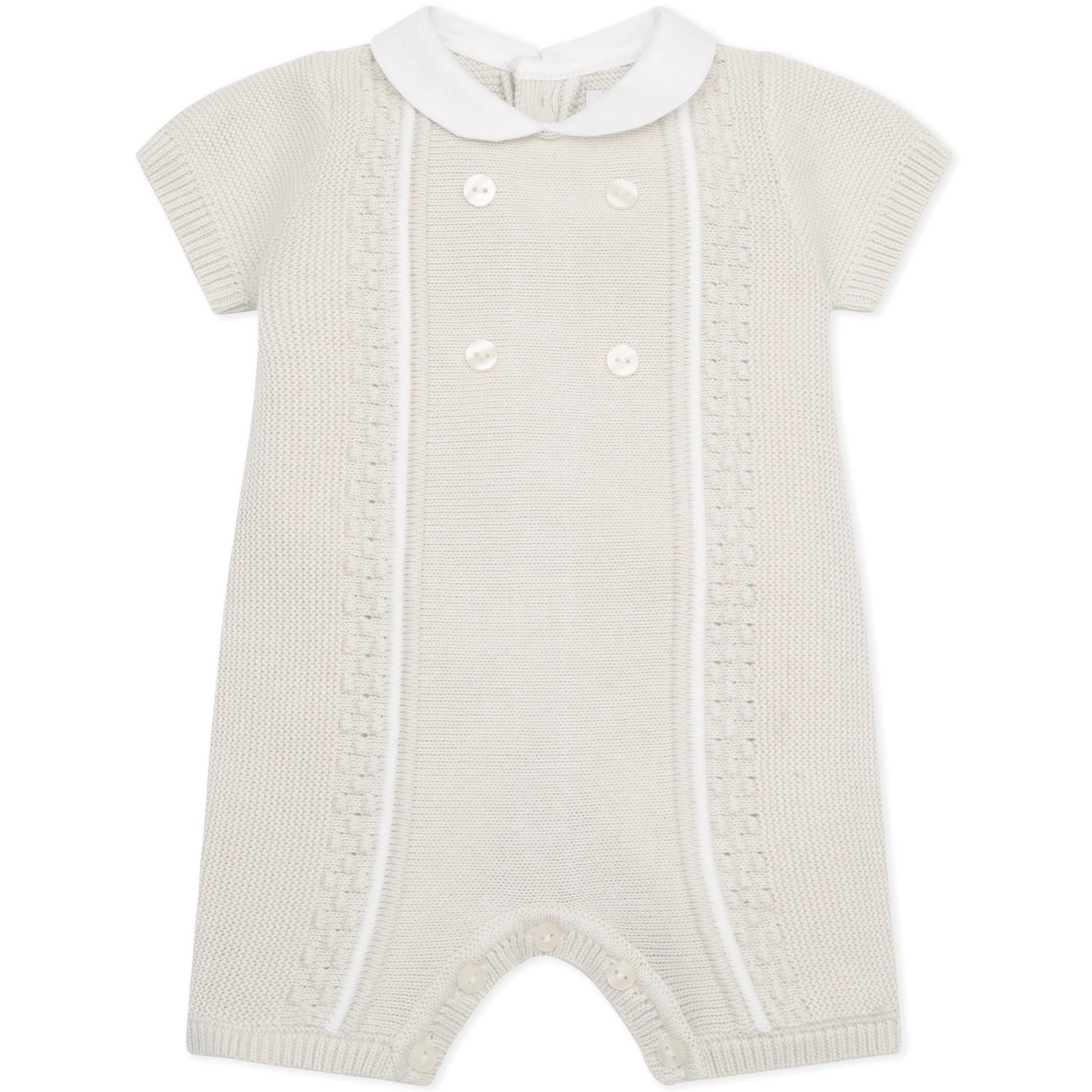 Emile et Rose Stone Knit Romper - 12 Months