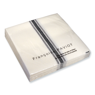 Francoise Paviot Torchon Grey Dinner Napkin 20 Ct