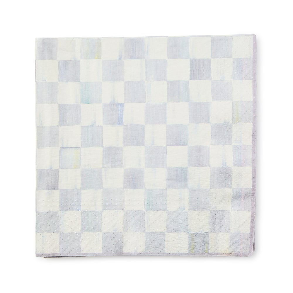 MacKenzie-Childs Sterling Check Dinner Paper Napkins 20 ct