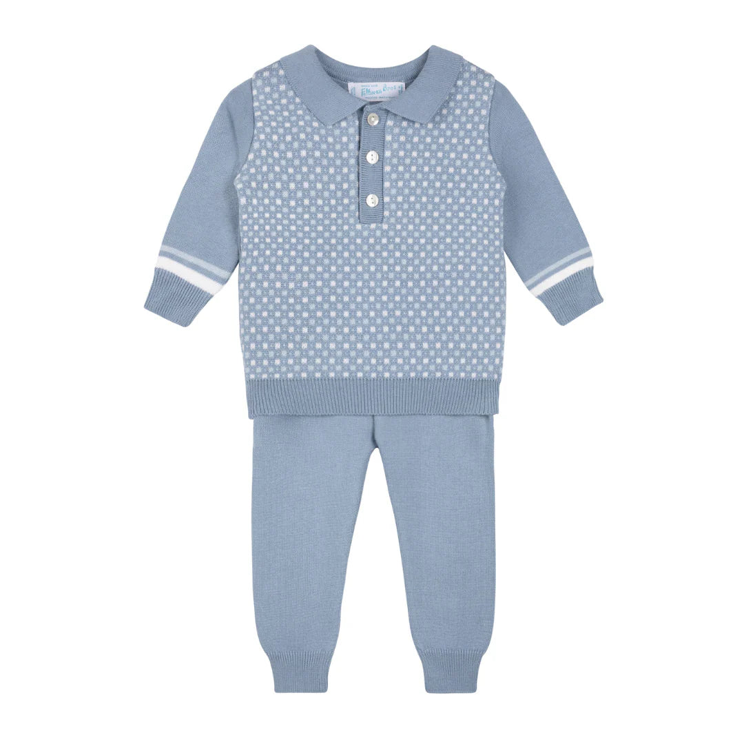 Feltman Brothers Geo Knit Polo Set - 24M