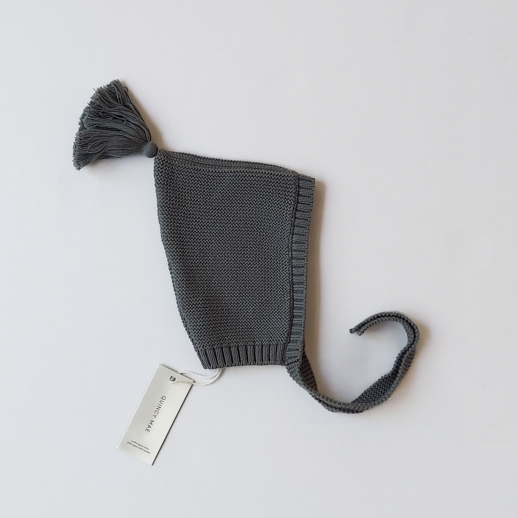 Quincy Mae Slate Blue Tassel Hat -3M