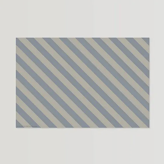 Brook Isle Gray Beige Stripe Paper Placemats 12 ct