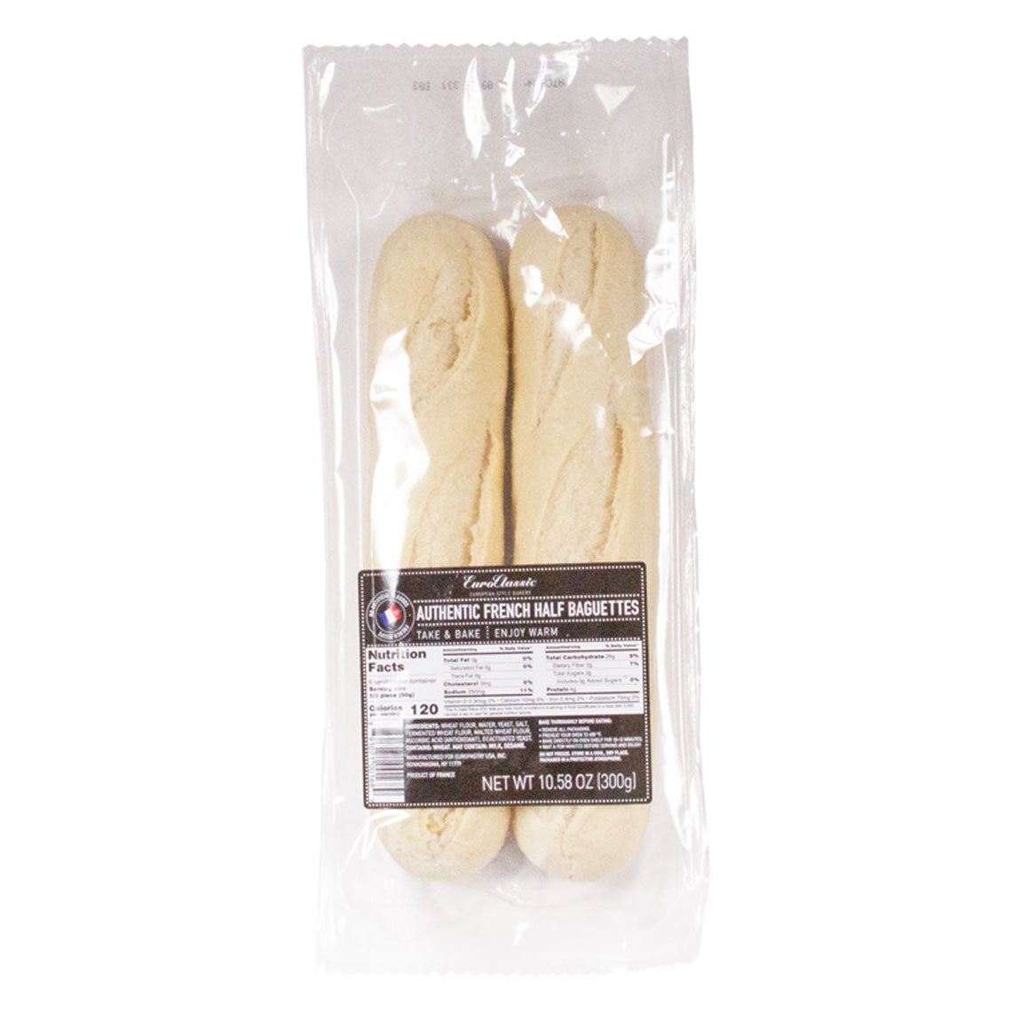 Authentic French Half Baguettes 2 Pack