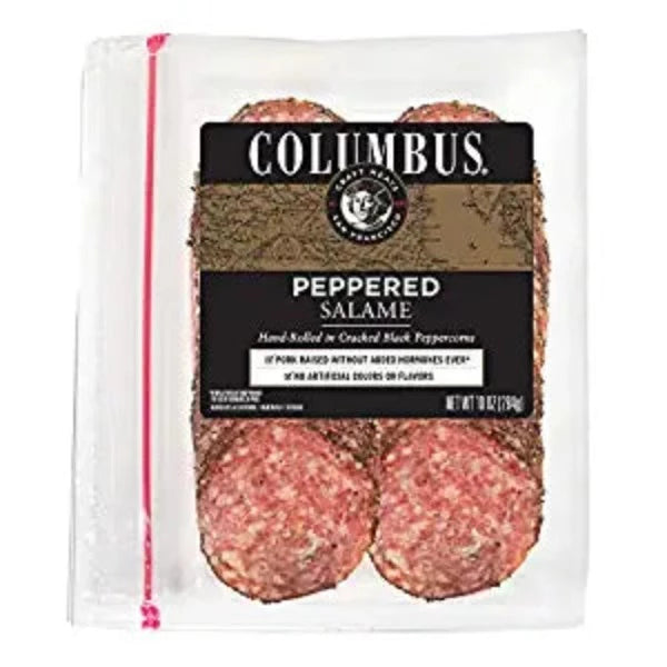 Columbus Peppered Salame Sliced 10 oz