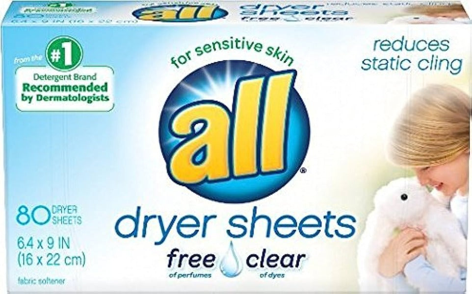 All Dryer Sheets Free & Clear 80 ct