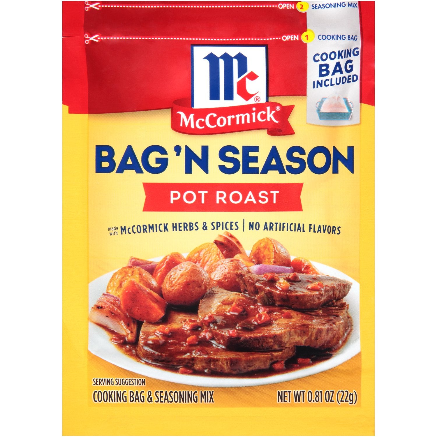 McCormick  Pot Roast Cooking Bag & Seasoning Mix   0.81 oz