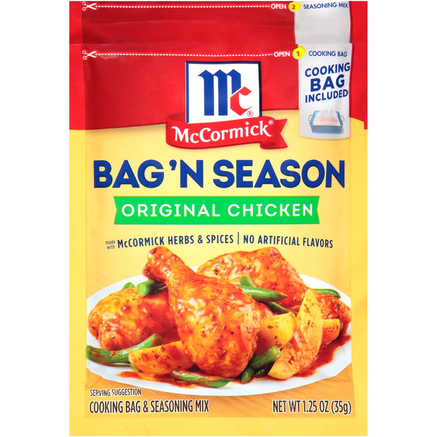 McCormick Chicken Cooking Bag & Seasoning Mix  1.25 oz