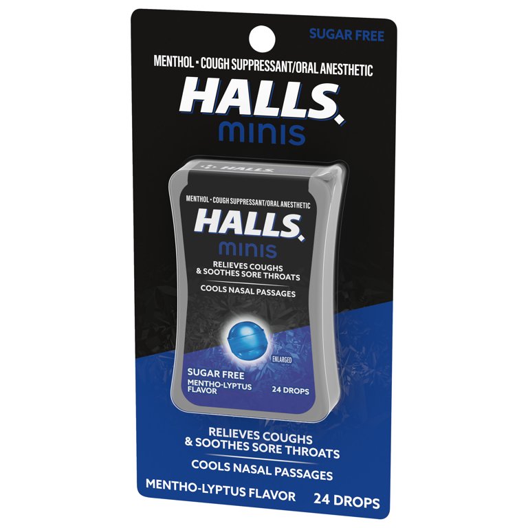 Halls Relief Cough Drops Sugar Free Mentho-Lyptus 24 ct