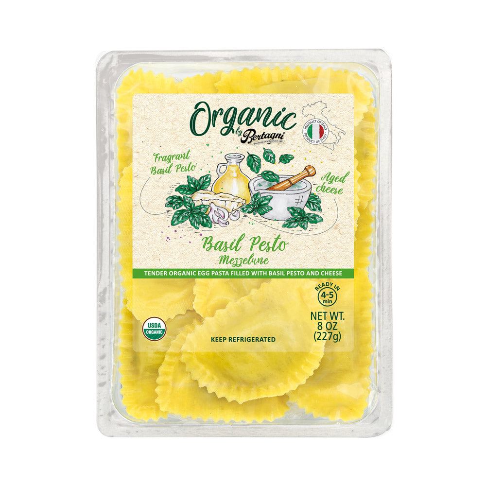 Bertagni Organic Basil Pesto Mezzalune Pasta  8oz