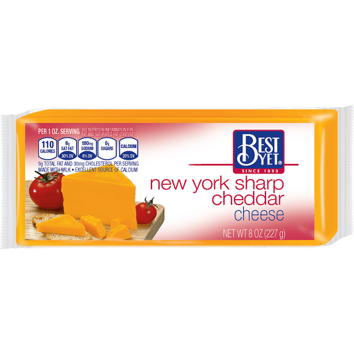 Best Yet New York Sharp Cheddar Cheese 8 oz