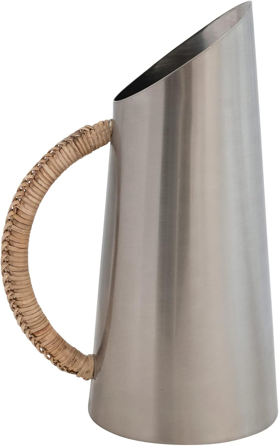 Stainless Steel Pitcher w/Rattan Wrapped Handle