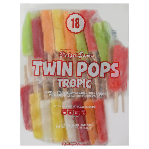 Budget Saver Tropical Twin Pop 18 ct