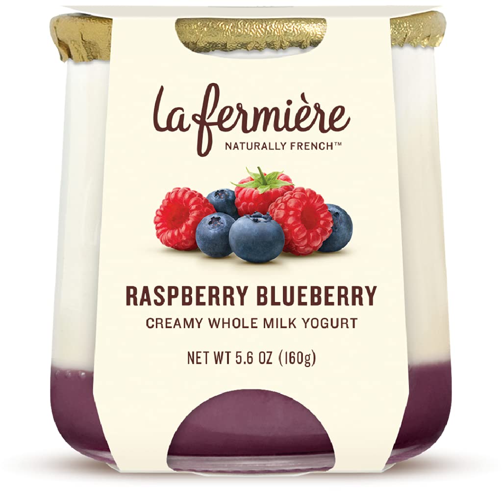 La Fermière Raspberry Blueberry Yogurt 4.9 oz