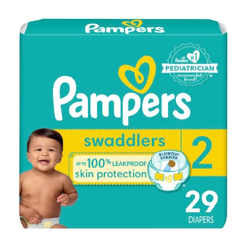 Pampers Swaddlers Diapers Size 2  29 ct