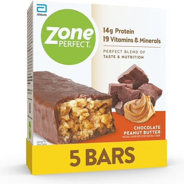 Zone Perfect Chocolate Peanut Butter Bars 1.76 oz 5 count