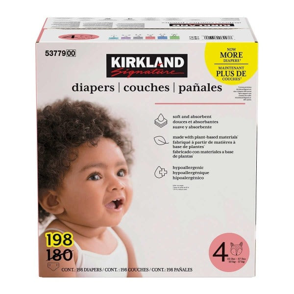 Kirkland Signature Diapers Size 4 198 ct