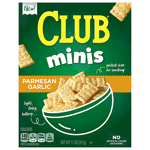 Keebler Club Minis Parmesan Garlic Crackers  11 oz