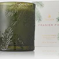 Thymes Green Glass Poured Candle Frasier Fir 6.5 oz