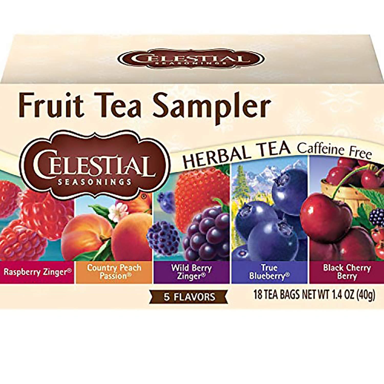 Celestial Seasonings 5 Flavors Fruit Tea Sampler 18 ct