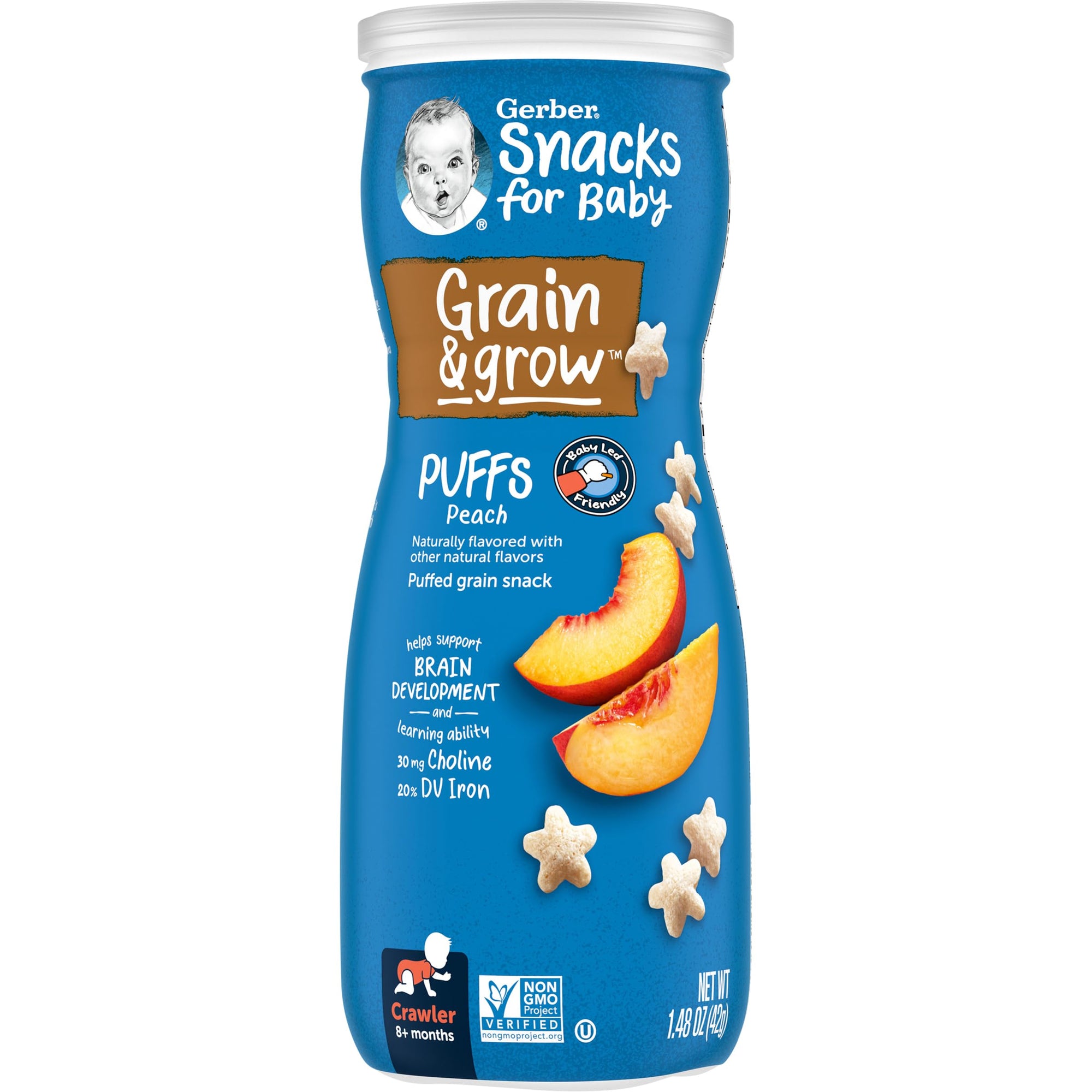 Gerber Snacks Puffs Peach 1.48 oz