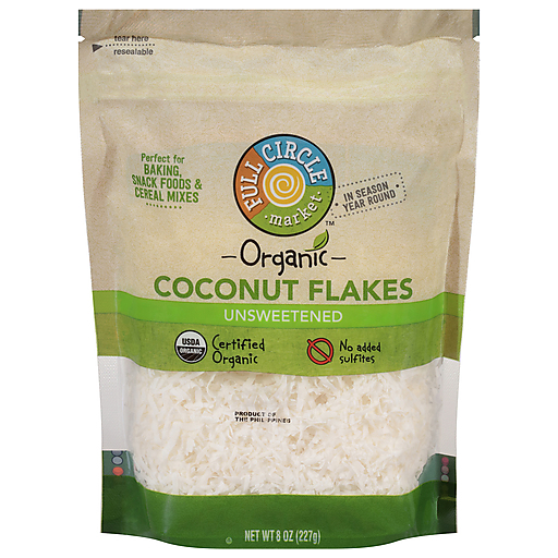 Full Circle Organic Unsweetened Coconut Flakes  8 oz