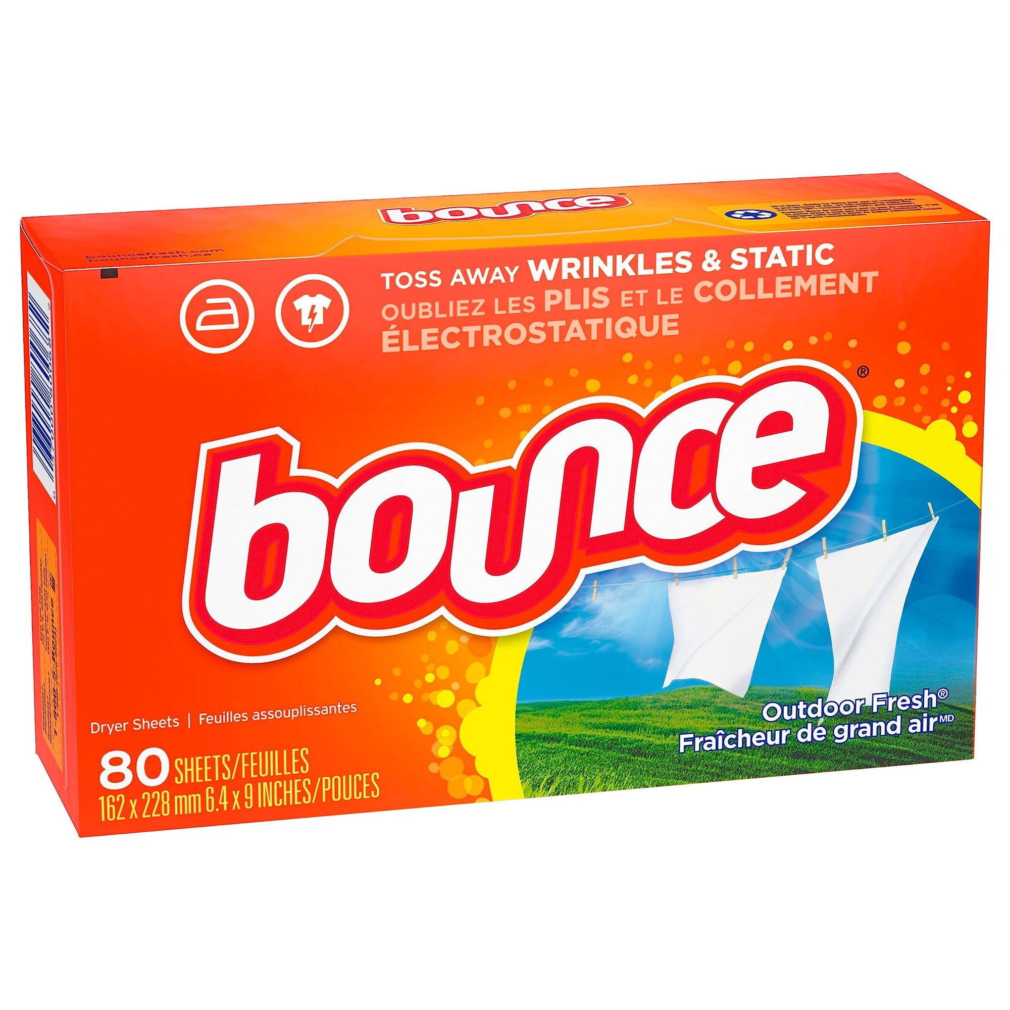 Bounce Dryer Sheets Fresh Scent 80 ct