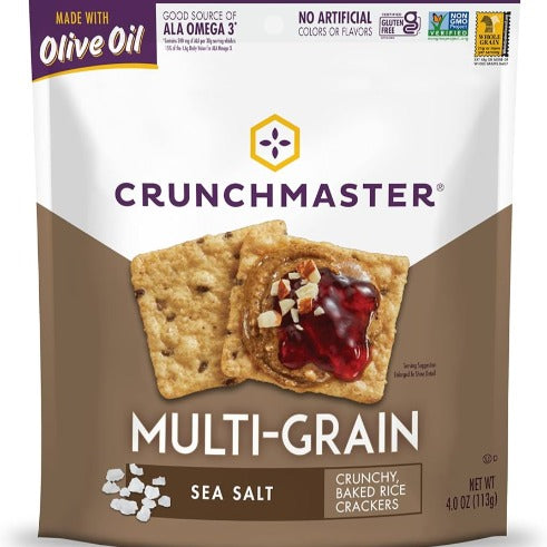 Crunchmaster Multi-Grain Sea Salt Rice Crackers 4 oz