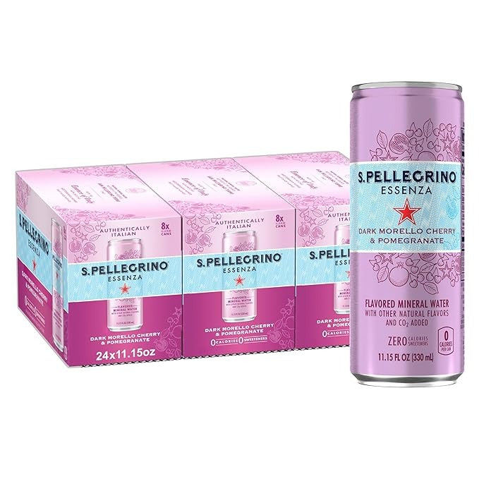 San Pellegrino Sparkling Water Dark Cherry & Pomegranate 11.15 oz  8 ct