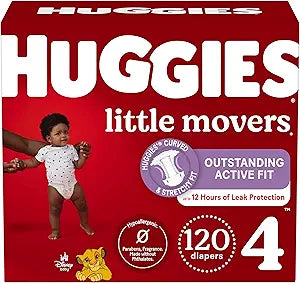 Huggies Little Movers Diapers Size 4 120 ct