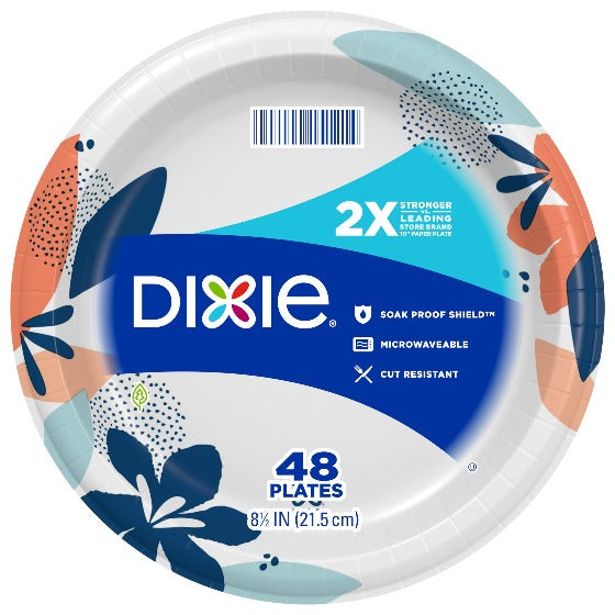 Dixie Heavy Duty Plates 8.5 in 48 ct