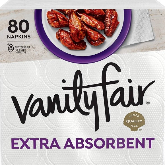 Vanity Fair Extra Absorbant Everyday Napkins  80 ct