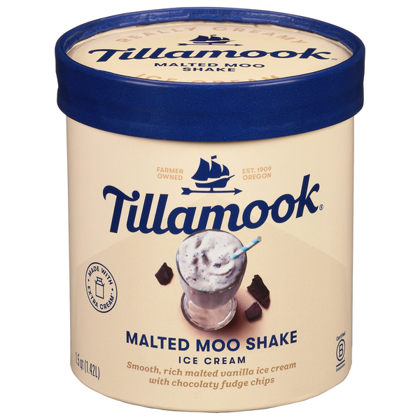 Tillamook Malted Moo Shake Ice Cream 48 oz