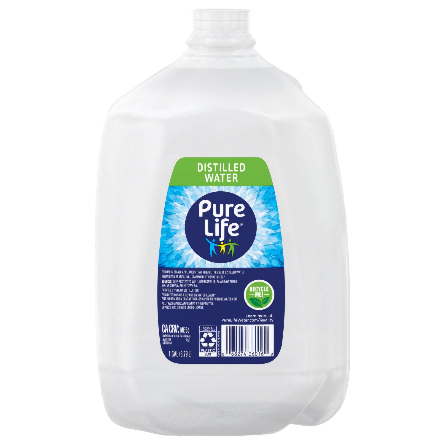 Pure Life Distilled Water 1 Gallon