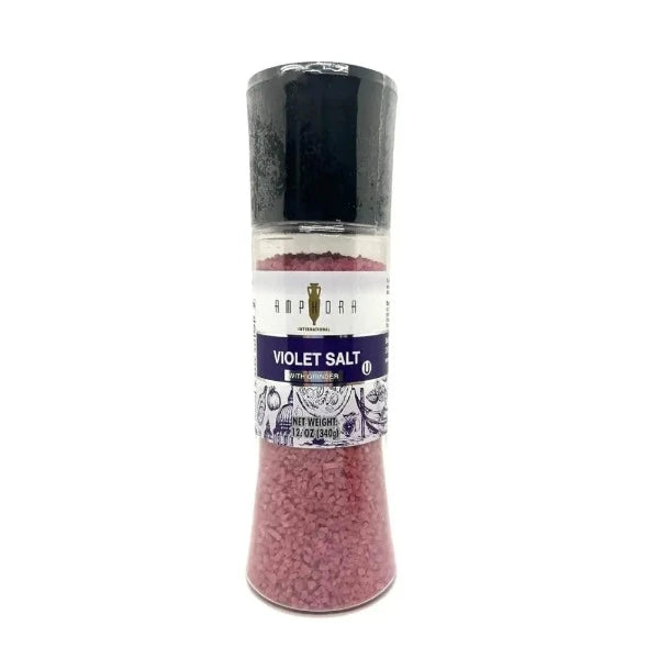 Amphora Violet Salt with Grinder 12 oz