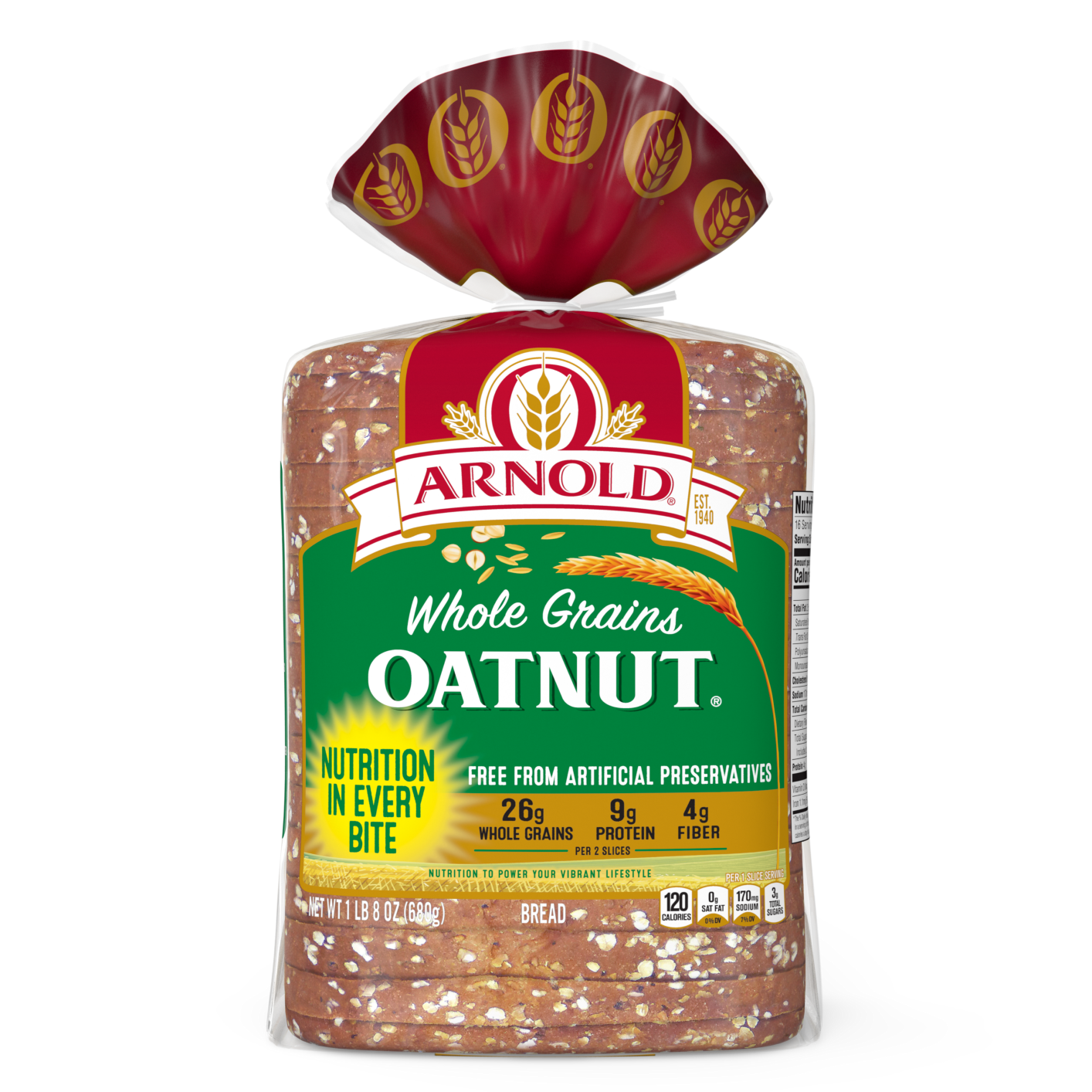 Arnold Oatnut Whole Grain Bread