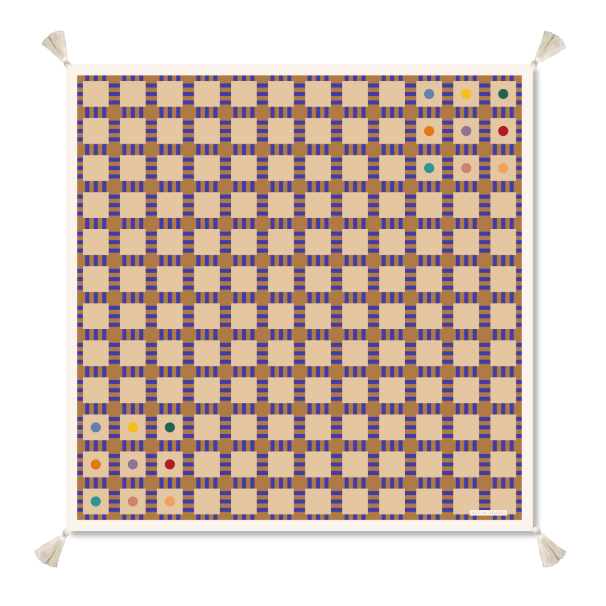 Alpha Studio Cairo Weave Beige Scarf  90 x 90