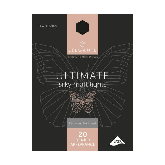 Elegante Ultimate Silky Matt Tights 20 Denier Navy 2pk