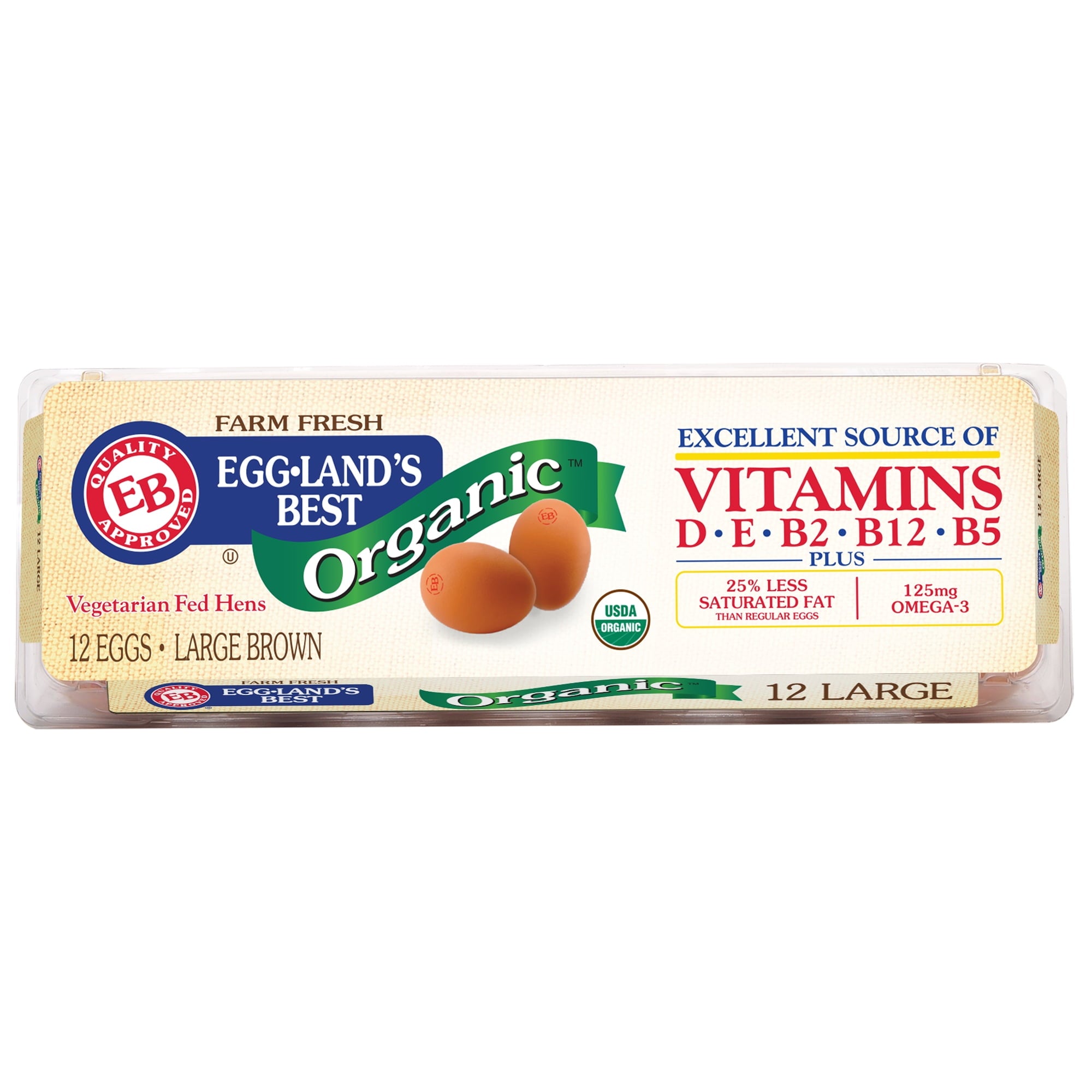 Eggland's Best Organic Large Eggs 12 ct