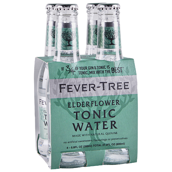 Fever Tree Elderflower Tonic Water 6.8 oz 4 pk